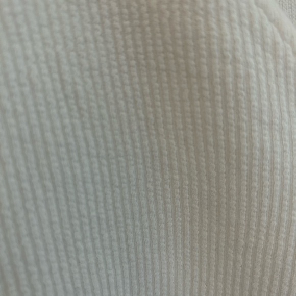 Basic Threads White Ribbed Button Down Knit - Picture 6 of 8